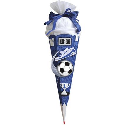 ROTH Schultüten-Bastelset "Soccer blau/weiß", 6-eckig, 680mm