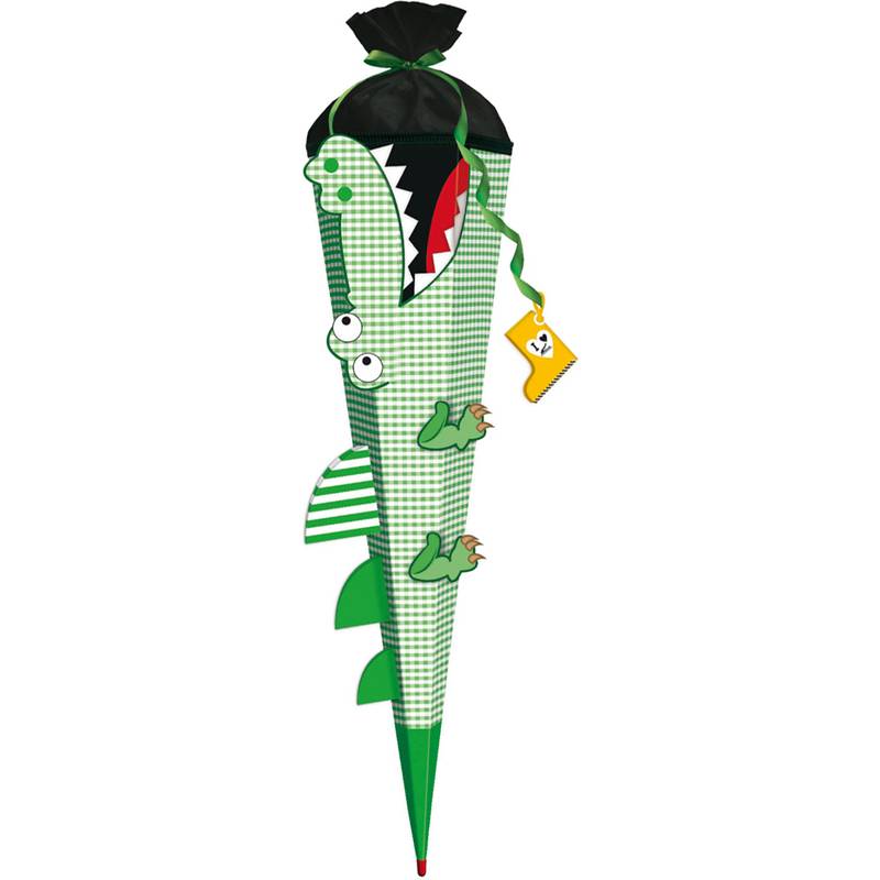 ROTH 3D-Schultüten-Bastelset "Krokodil vom Nil, 6-eckig