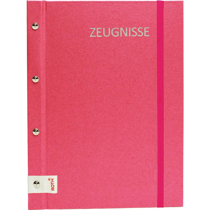 ROTH Zeugnismappe Metallium mit Buchschrauben, pink
