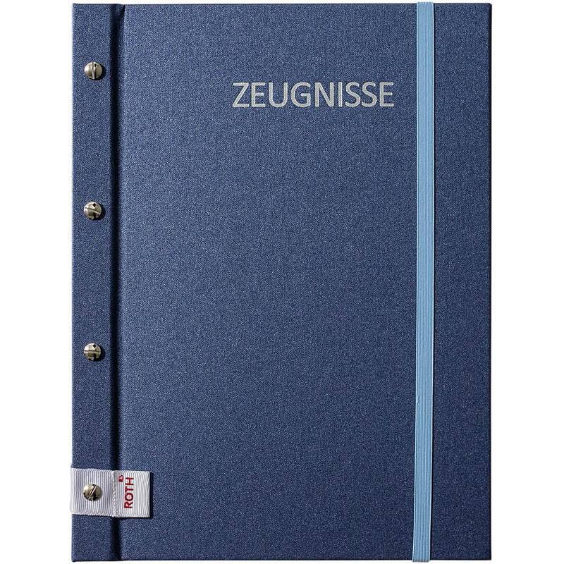 ROTH Zeugnismappe Metallium mit Buchschrauben, blau