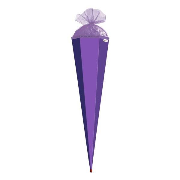 Bastel-Schultüte lila - eckig 85 cm