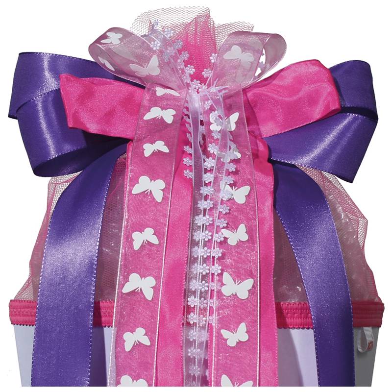 ROTH Schultütenschleife "Purple Rain", lila/pink
