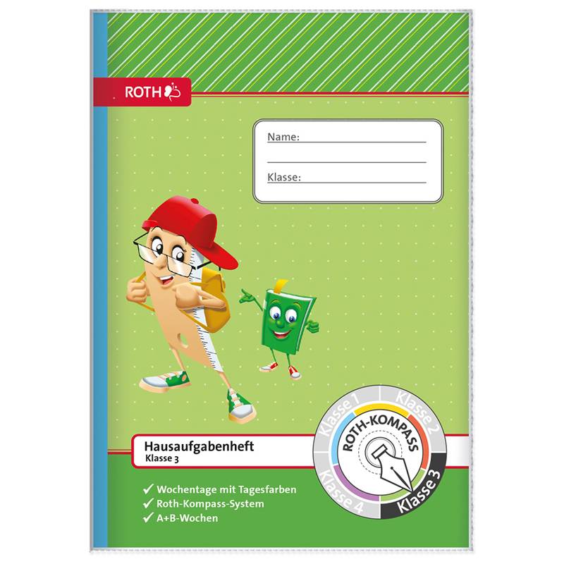 ROTH Hausaufgabenheft Kompass, 3. Klasse, DIN A5