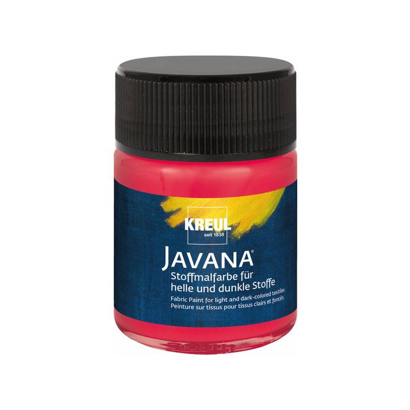 KREUL Textilfarbe JAVANA, weiß, im Glas, 50 ml