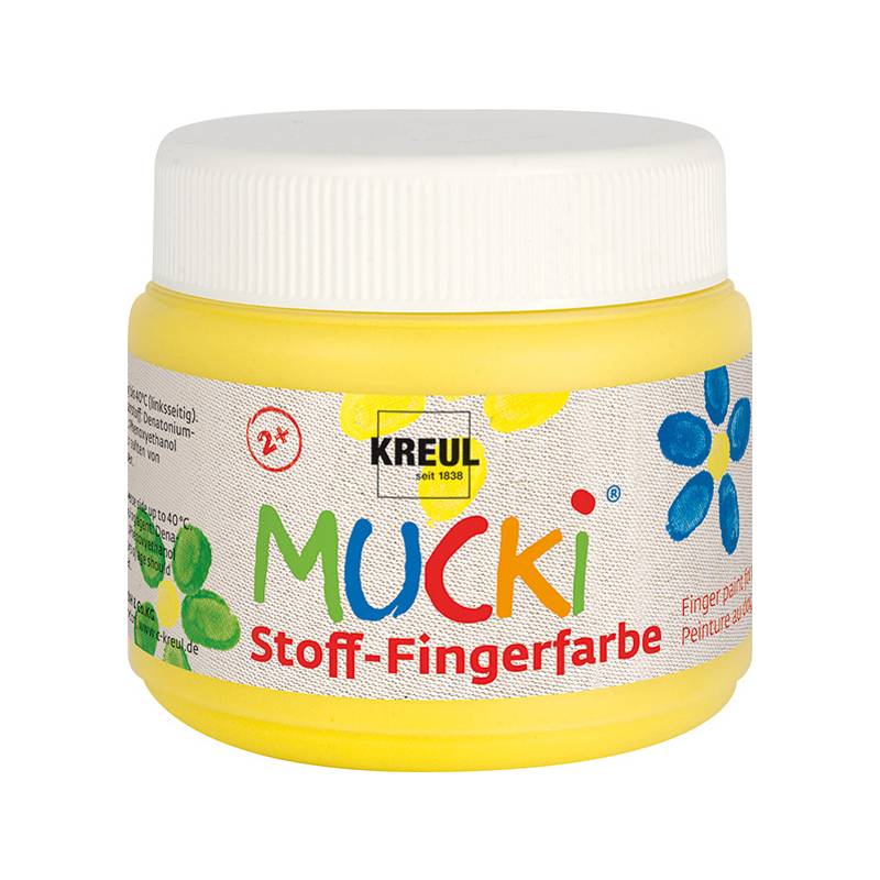 KREUL Stoff-Fingerfarbe "MUCKI", gelb, 150 ml