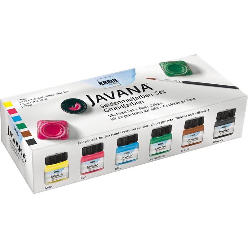 KREUL Seidenmalfarbe JAVANA, Creativset 6 x 20 ml