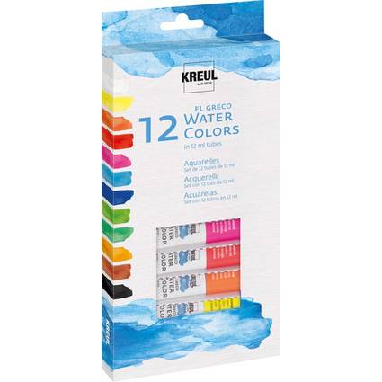 KREUL Aquarellfarbe el Greco, 12 ml, 12er-Set