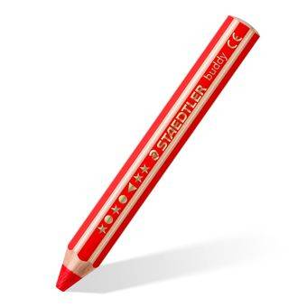 STAEDTLER buddy 3 in 1 - Wasserfarbstift - Wachs - für Glas, Pappe - Rot, Blau, Grün, Gelb, Van Dyke Brown, hautfarben (