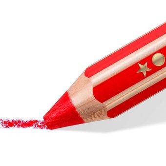 STAEDTLER buddy 3 in 1 - Wasserfarbstift - Wachs - für Glas, Pappe - Rot, Blau, Grün, Gelb, Van Dyke Brown, hautfarben (