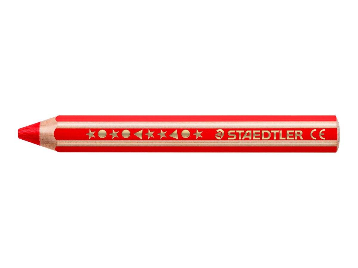 STAEDTLER buddy 3 in 1 - Farbstift - Wachs - für Glas, Pappe - gemischte Farben - 9.5 mm (Packung mit 18)