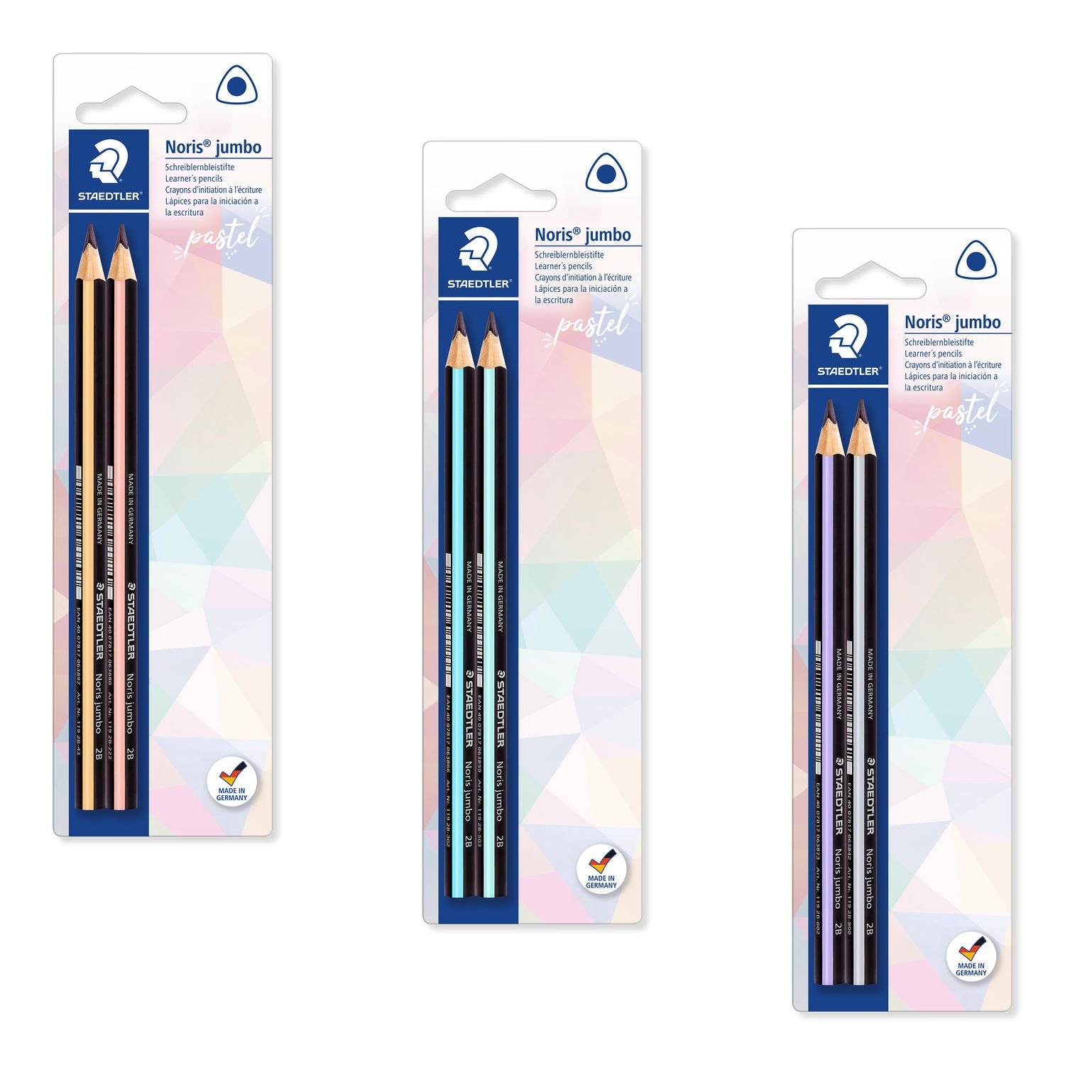 Staedtler 119, 2B, Mehrfarben, Dreieckig, Grafische Zeichnung, 4 mm, 2 Stück(e)