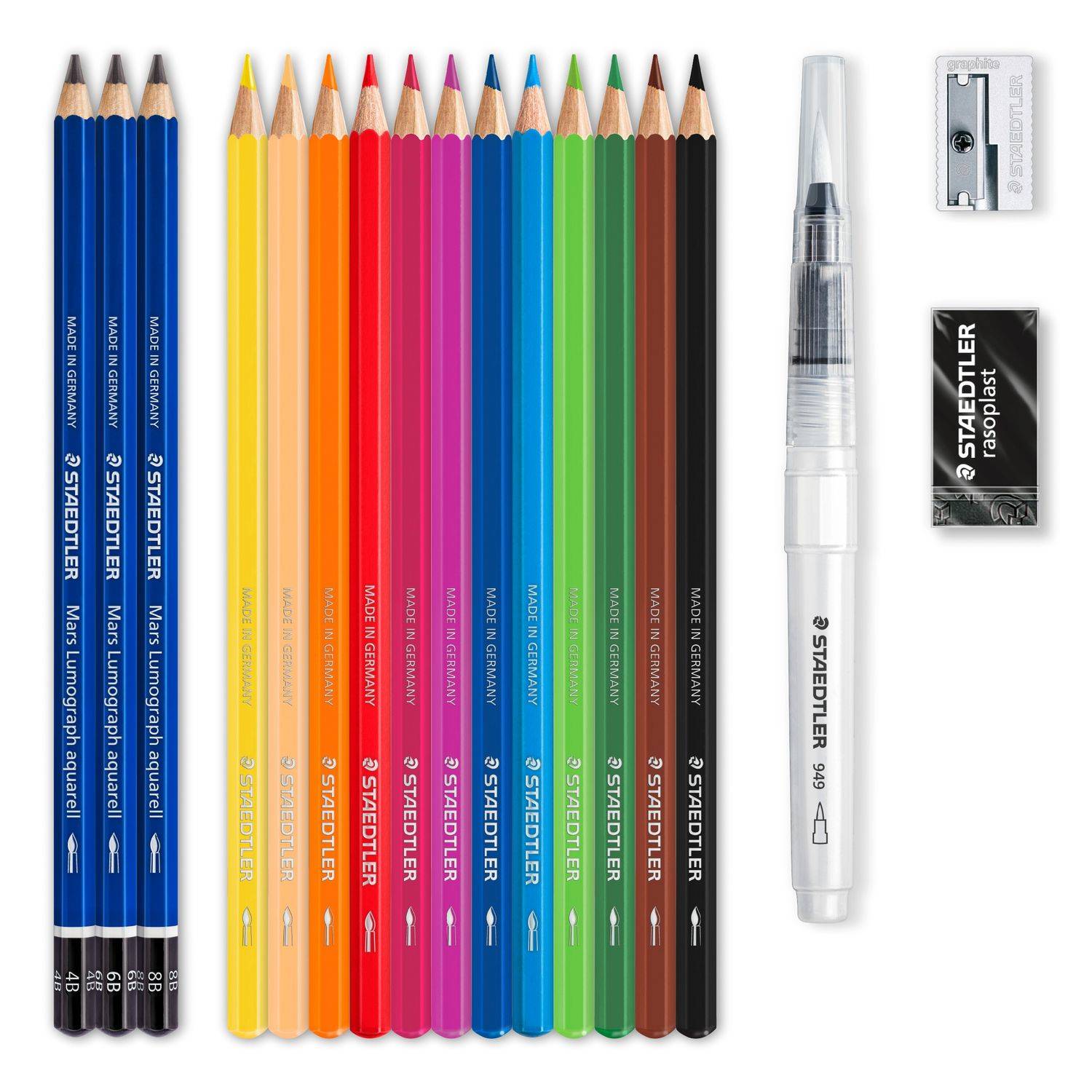 Staedtler 146 10C, Schwarz, Blau, Bordeaux, Braun, Grün, Hellblau, Hellgrün, Malve, Orange, Pfirsich, Rot, Gelb, 15 Stück(e)