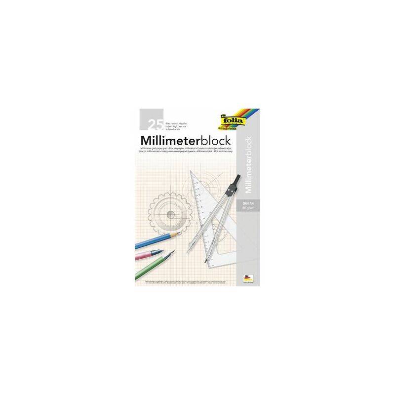 Folia 8230/25 - 25 Blätter - Millimeter paper ? 80 g/m²