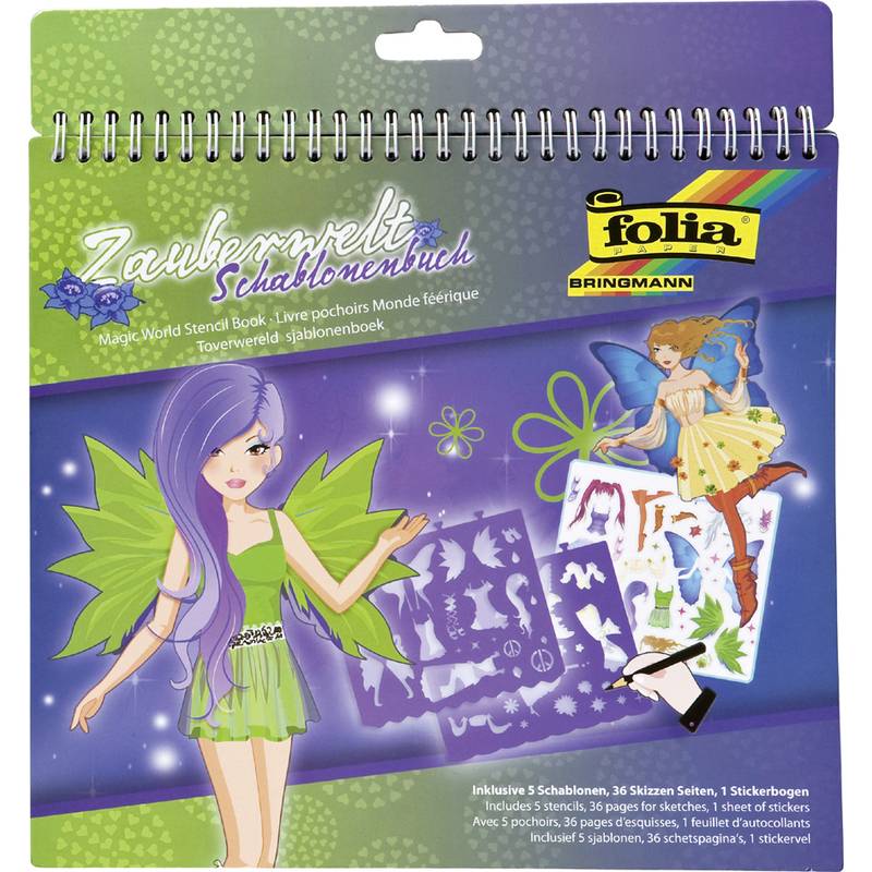 folia Schablonenbuch "Zauberwelt", groß