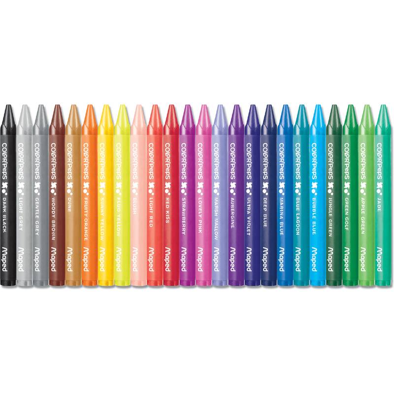 Maped Wachsmalstift COLOR'PEPS WAX, 24er Kartonetui