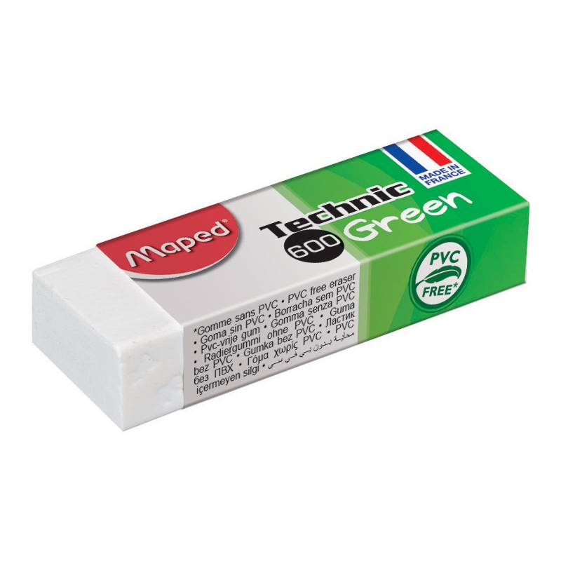 Maped Kunststoff-Radierer Technic 600 Green, weiß