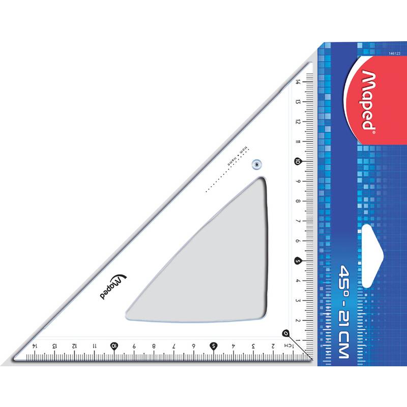 Maped Zeichendreieck Cristal 45 Grad, Hypotenuse: 210 mm