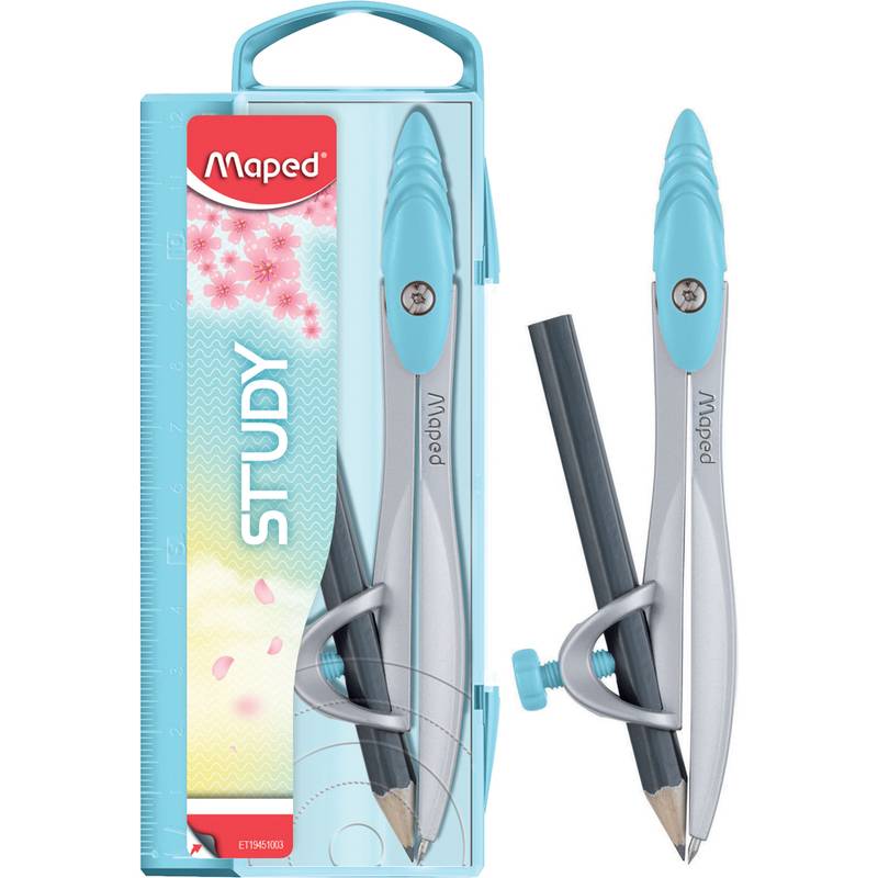Maped Zirkelkasten Study PASTEL, inkl. Adapterring, sortiert