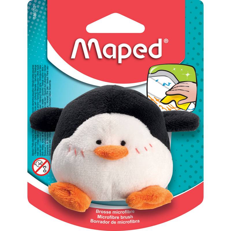 Maped Plüschtier-Tafelschwamm "Pinguin", schwarz/weiß