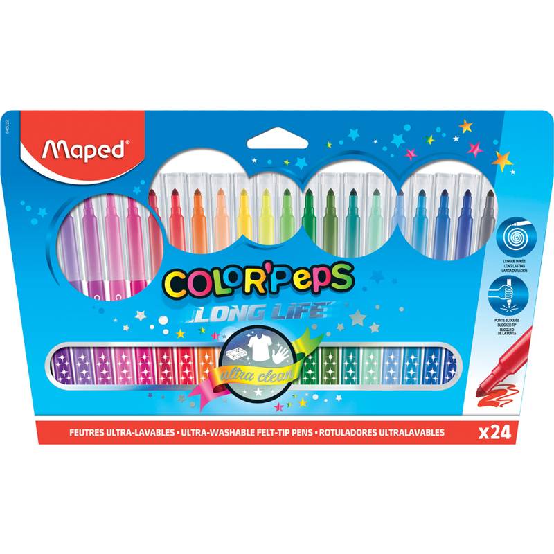 Maped Fasermaler COLOR'PEPS, 24er Kartonetui