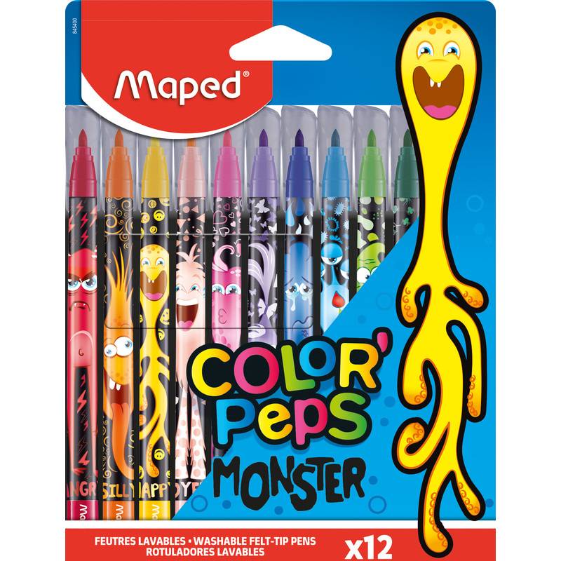 Maped Fasermaler COLOR'PEPS MONSTER, 12er Kartonetui