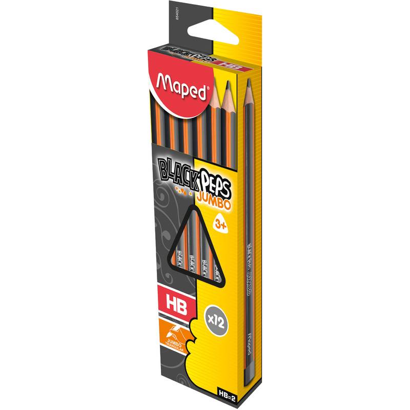 Maped Bleistift BLACK'PEPS JUMBO, Härtegrad: HB