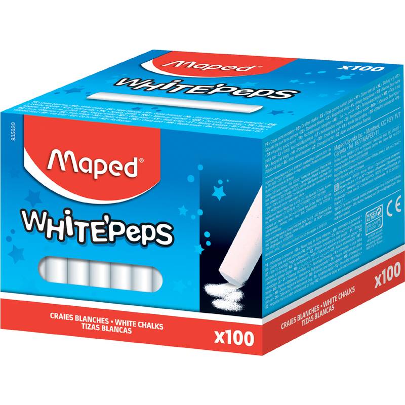 Maped Wandtafelkreide WHITE'PEPS, rund, weiß