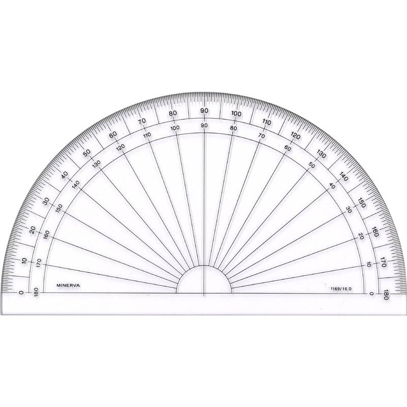 MINERVA Halbkreis-Winkelmesser "ALTUGLAS USINE" 180 Grad
