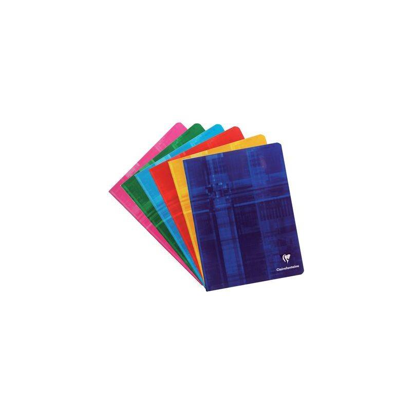 Ein Satz von fünf bunten, kariertem Mustern Ordnern in Blau, Gelb, Orange, Grün und Rosa, fächerartig angeordnet.