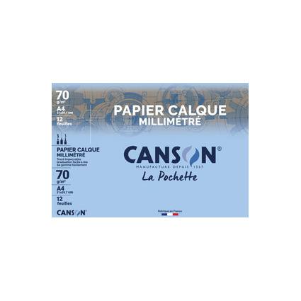 CANSON Millimeter-Transparentpapier, DIN A4, 70 g/qm
