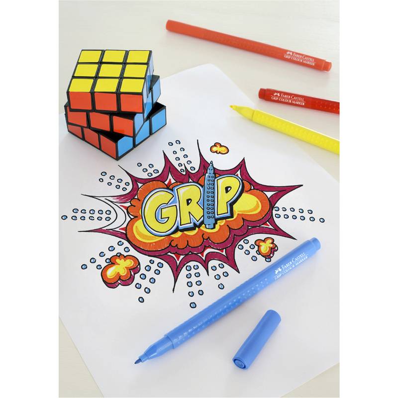 FABER-CASTELL Fasermaler GRIP, 10er Etui