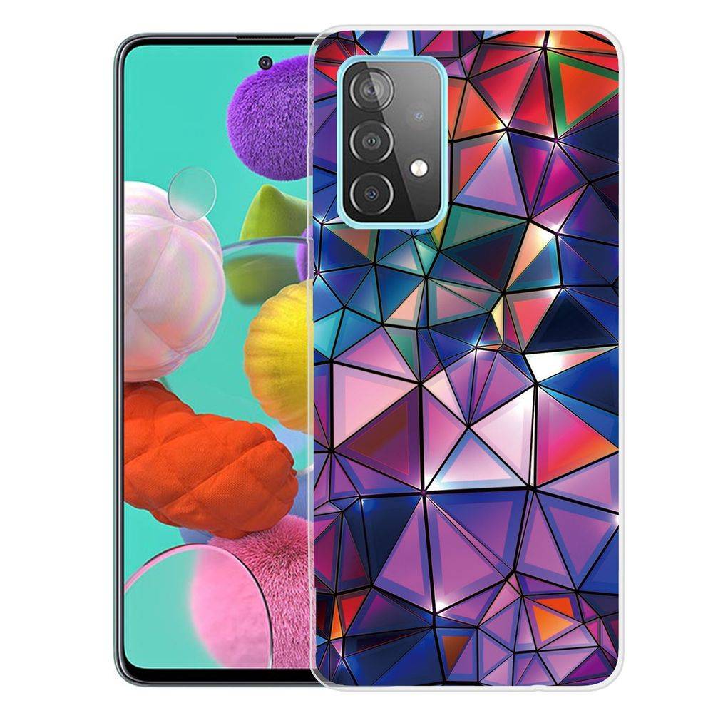 Für Samsung Galaxy A32 5G Silikon Case TPU Color Blocks Schutz Muster Tasche Hülle Cover Etuis Zubehör