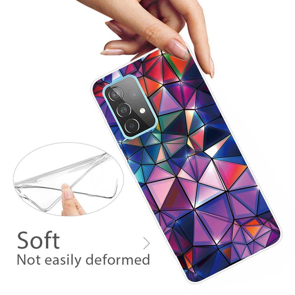 Für Samsung Galaxy A32 5G Silikon Case TPU Color Blocks Schutz Muster Tasche Hülle Cover Etuis Zubehör