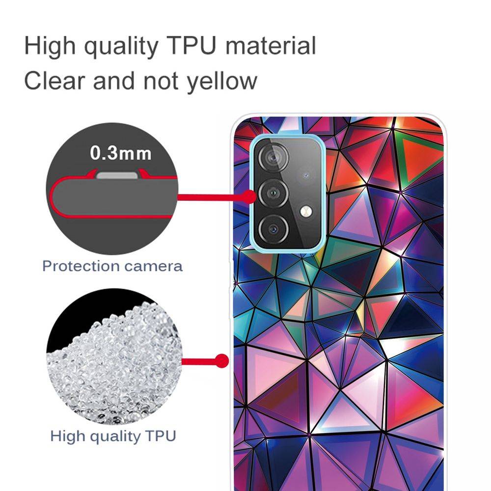 Für Samsung Galaxy A32 5G Silikon Case TPU Color Blocks Schutz Muster Tasche Hülle Cover Etuis Zubehör