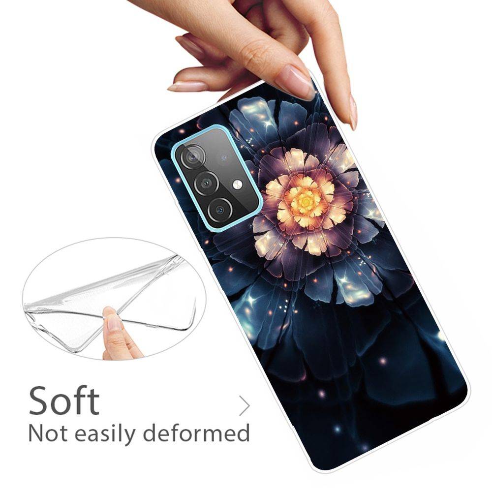 Für Samsung Galaxy A32 5G Silikon Case TPU Snow Lotus Schutz Muster Tasche Hülle Cover Etuis