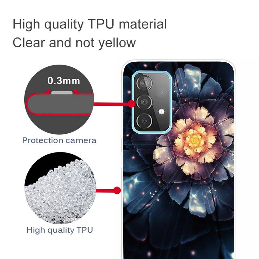 Für Samsung Galaxy A32 5G Silikon Case TPU Snow Lotus Schutz Muster Tasche Hülle Cover Etuis