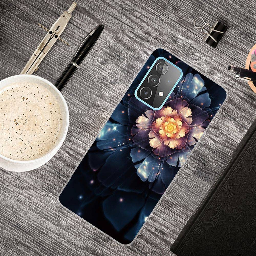 Für Samsung Galaxy A32 5G Silikon Case TPU Snow Lotus Schutz Muster Tasche Hülle Cover Etuis