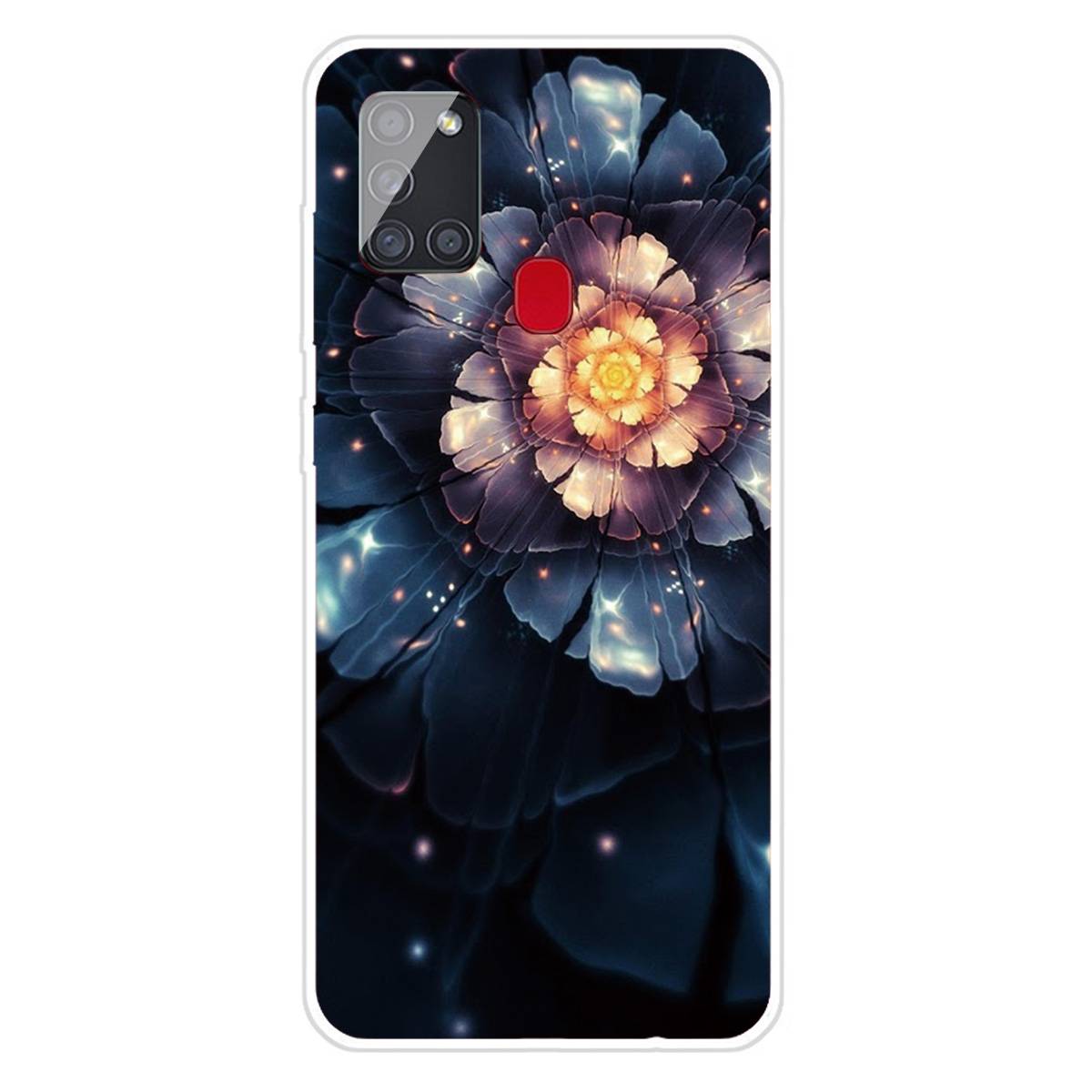 Für Samsung Galaxy A21s Silikon Case TPU Snow Lotus Schutz Muster Tasche Hülle Cover Etuis