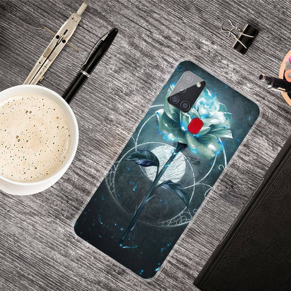 Für Samsung Galaxy A21s Silikon Case TPU Magic Rose Schutz Muster Tasche Hülle Cover Etuis
