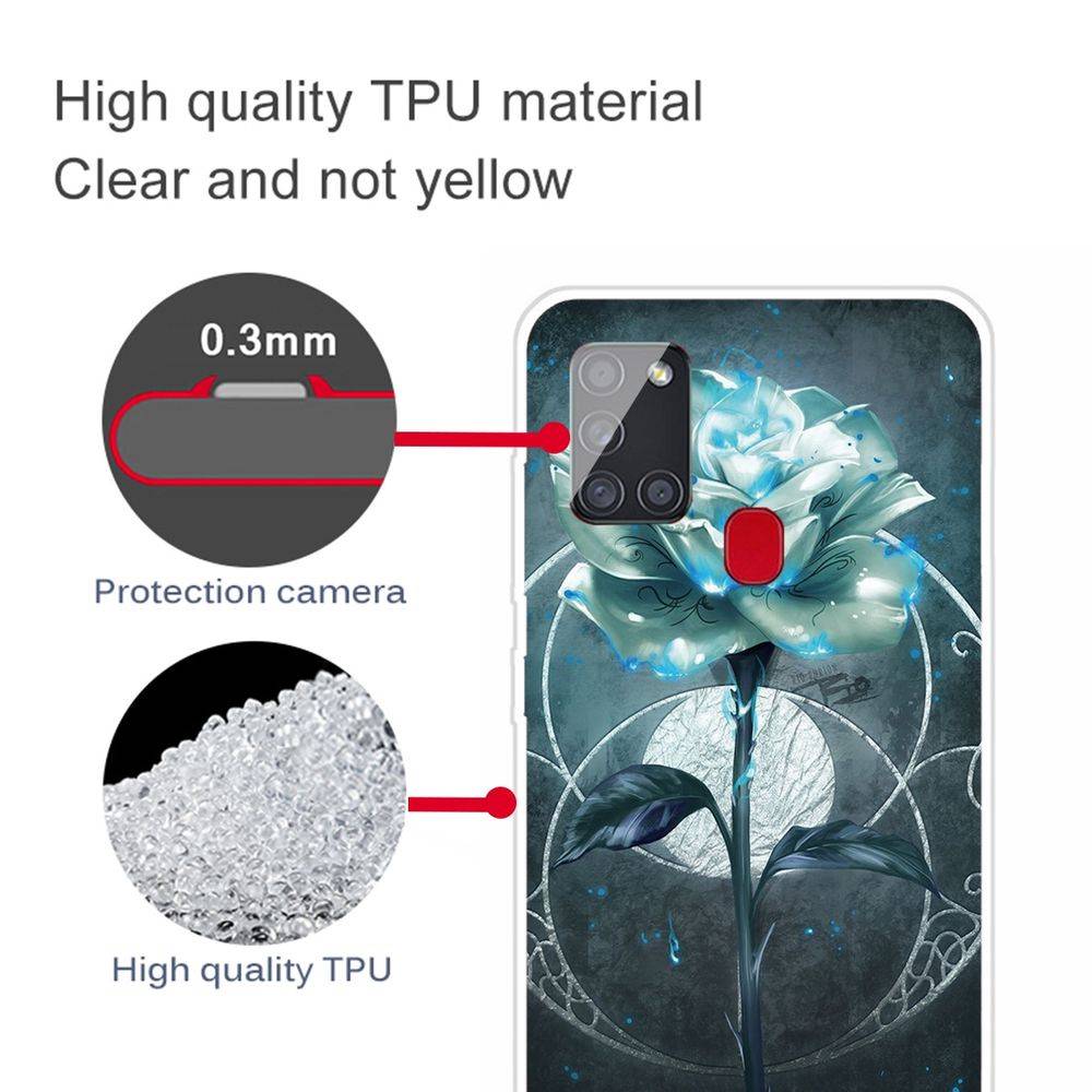 Für Samsung Galaxy A21s Silikon Case TPU Magic Rose Schutz Muster Tasche Hülle Cover Etuis