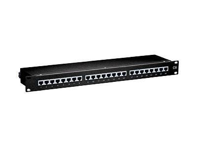equip - Patch Panel - CAT 6e - STP - Schwarz - 1U - 48.3 cm (19"")