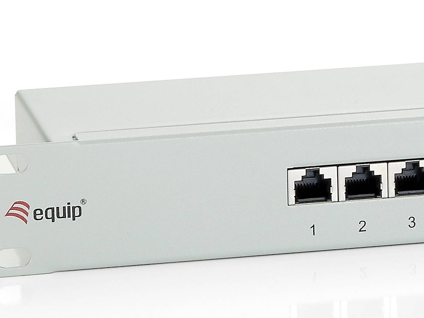 equip - Patch Panel - CAT 6e - STP - Hellgrau, RAL 7035 - 1U - 48.3 cm (19"")