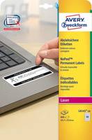 AVERY ZWECKFORM - Avery NoPeel Labels L6145 - Polymer - weiß - 25.4 x 45.7 mm 800 Etikett(en) (20 Bogen x 40)