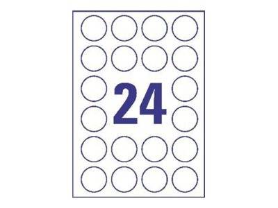 AVERY ZWECKFORM - Avery Heavy Duty Laser Labels - Polymer - weiß - 40 mm rund 480 Stck. (20 Bogen x 24)