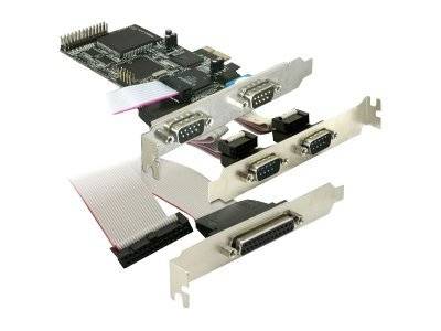 DeLock PCI Express card 4 x serial, 1x parallel