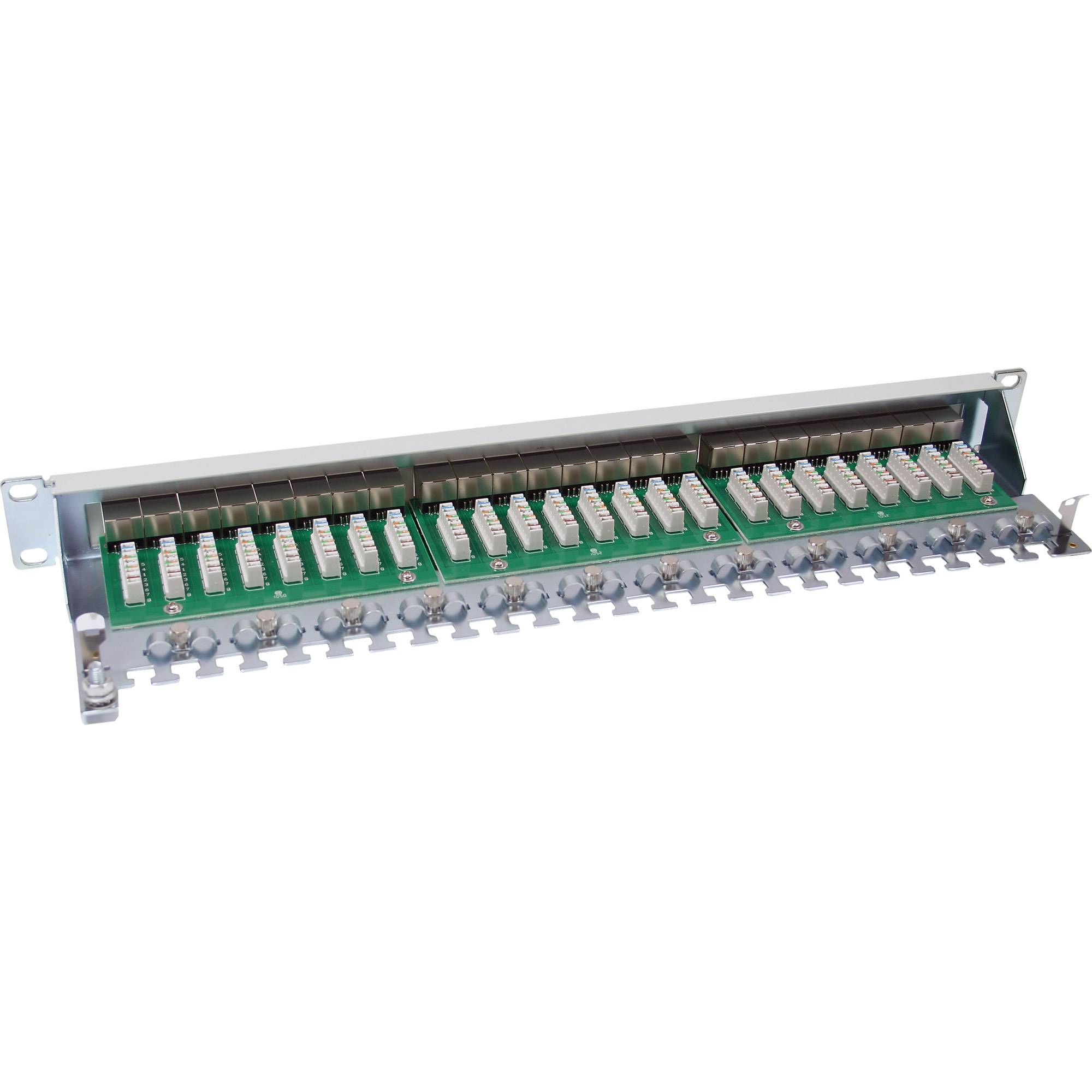 INLINE - Patchfeld Cat.6 - 24-fach - 48,26cm (19"") - 1HE - lichtgrau - RAL7035