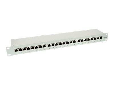 INLINE - Patchfeld Cat.6 - 24-fach - 48,26cm (19"") - 1HE - lichtgrau - RAL7035