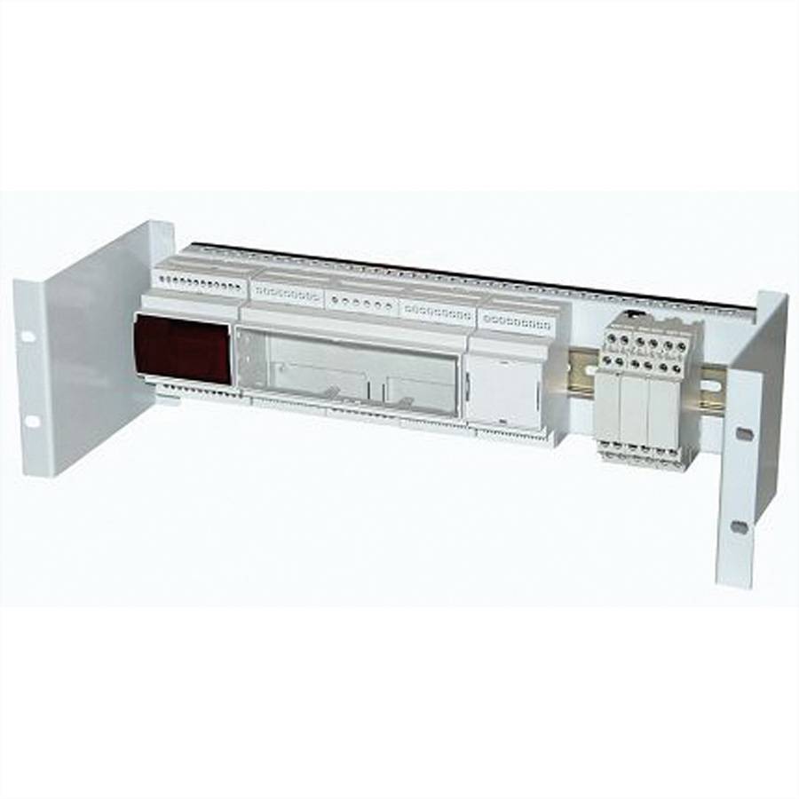 19"-Hutschienenhalter 3 HE, verzinkt