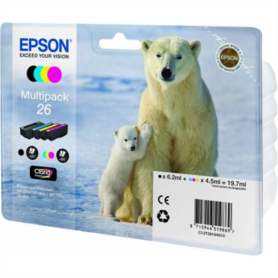 Epson 26 Multipack - 4er-Pack - Schwarz, Gelb, Cyan, Magenta