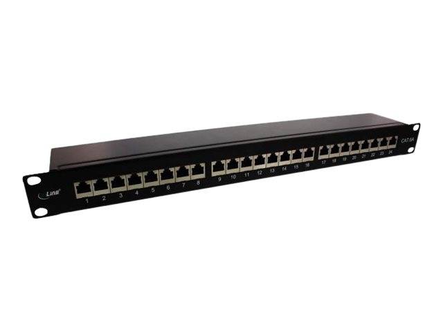 InLine - Patch Panel - Rack montierbar - RJ-45 X 24 - Schwarz, RAL 9005 - 1U - 48.3 cm (19")